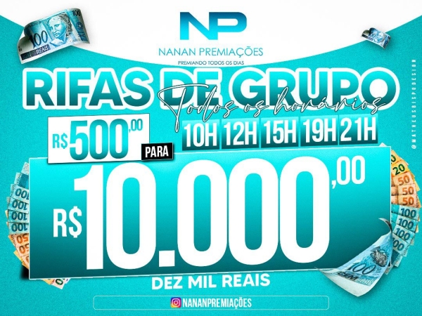 RIFA DE GRUPO 500 PRA 10.000,00